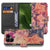 Fairphone 6 Bookcase Hoesje Elegante Bosje Bloemen Print in Roze Oranje en Paars aanzicht