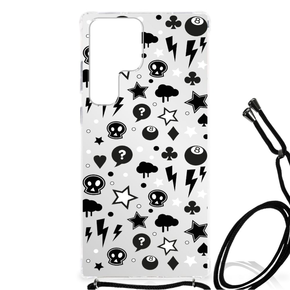 Samsung Galaxy S23 Ultra Extreme Case Silver Punk voorkant
