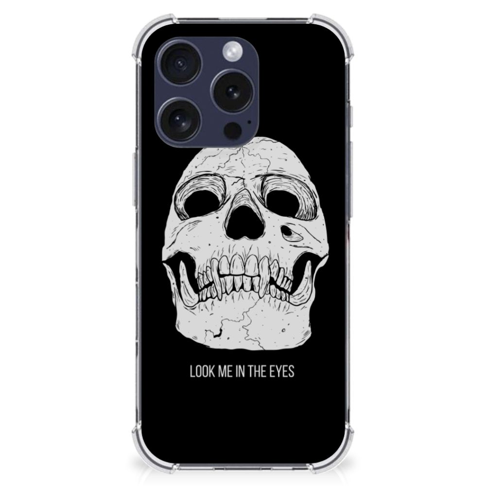Extreme Case iPhone 16 Pro Skull Eyes achterkant met skull design
