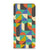 Fairphone 5 Hoesje met Magneet Funky Retro ontwerp voorkant kleurrijk geometrisch patroon