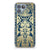 Fairphone 5 TPU Case Beige Flowers hoesje beige bloemen donkerblauw
