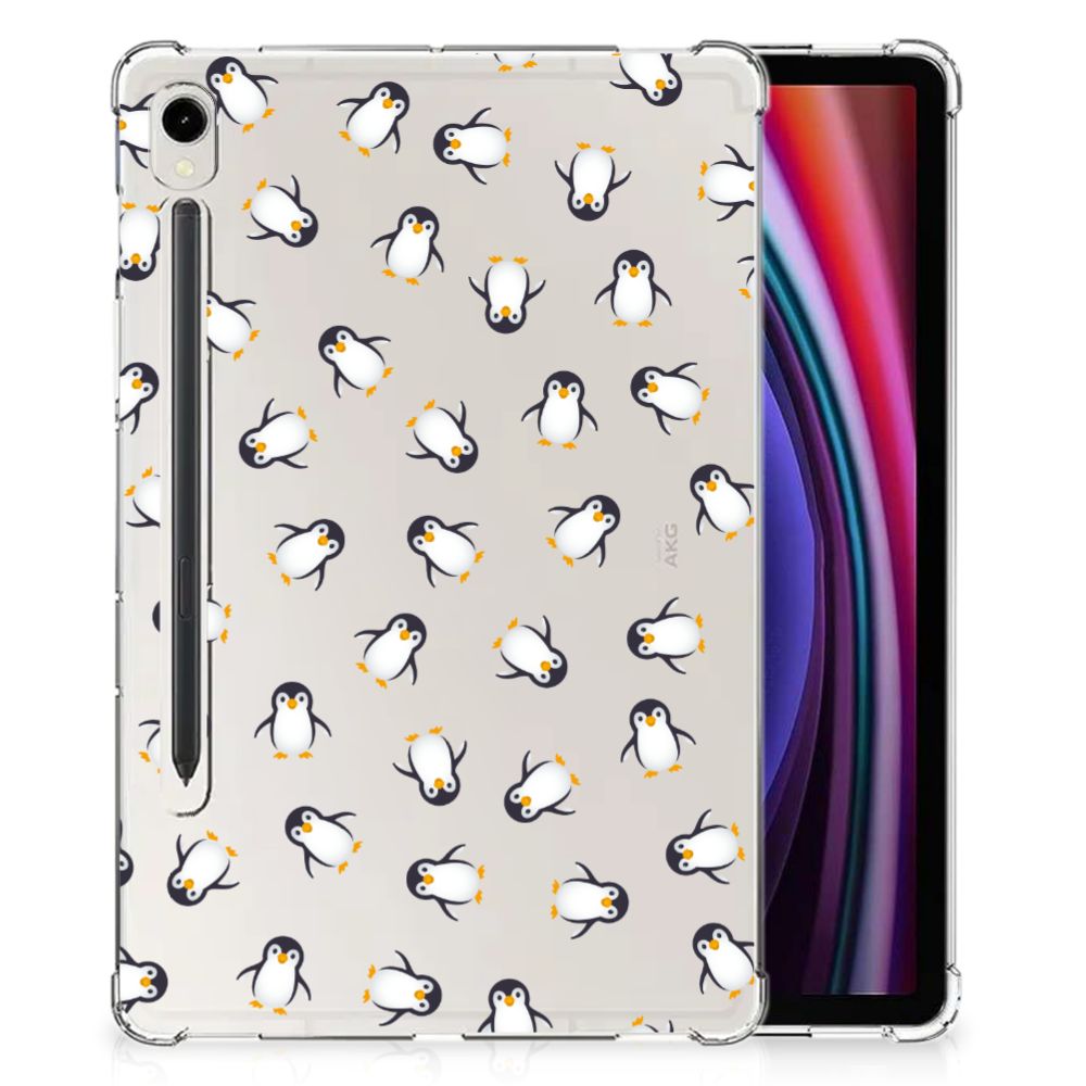 Samsung Galaxy Tab S9 Hippe Hoes Pinguïn achterkant