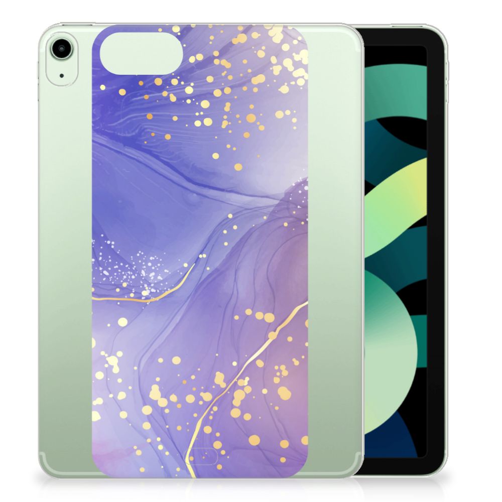 Hippe Hoes voor iPad Air (2020/2022) 10.9 inch met een elegant paars en goud design.