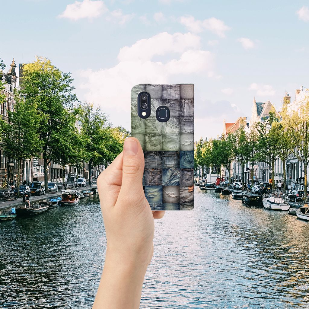 Hippe Standcase Samsung Galaxy A40 Spijkerbroeken