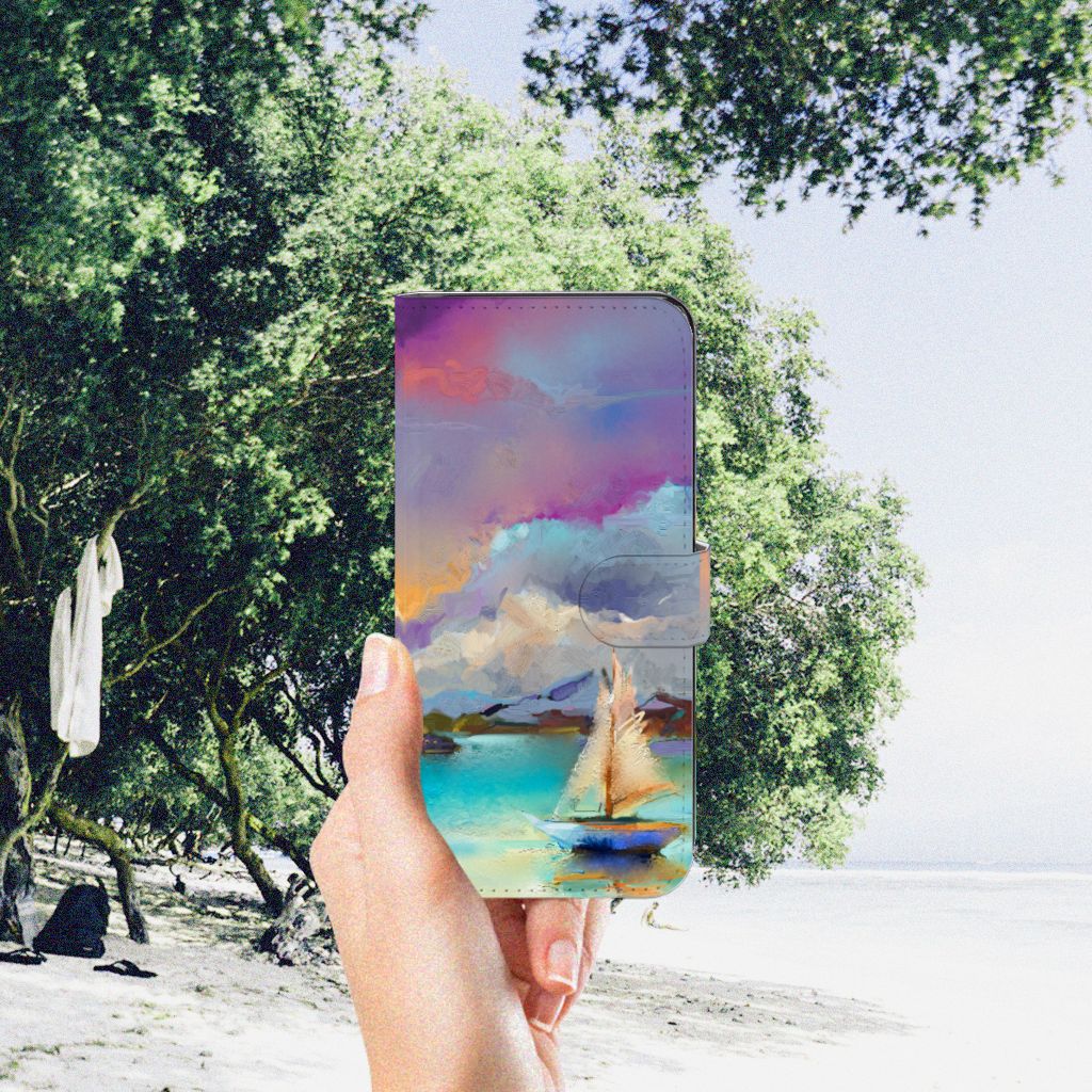 Hoesje Motorola Moto G73 Boat kunstig design boot aanzicht