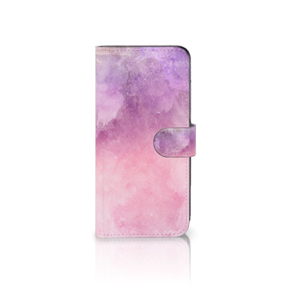 Hoesje Motorola Moto G85 Pink Purple Paint bookcase model roze paars design voorkant