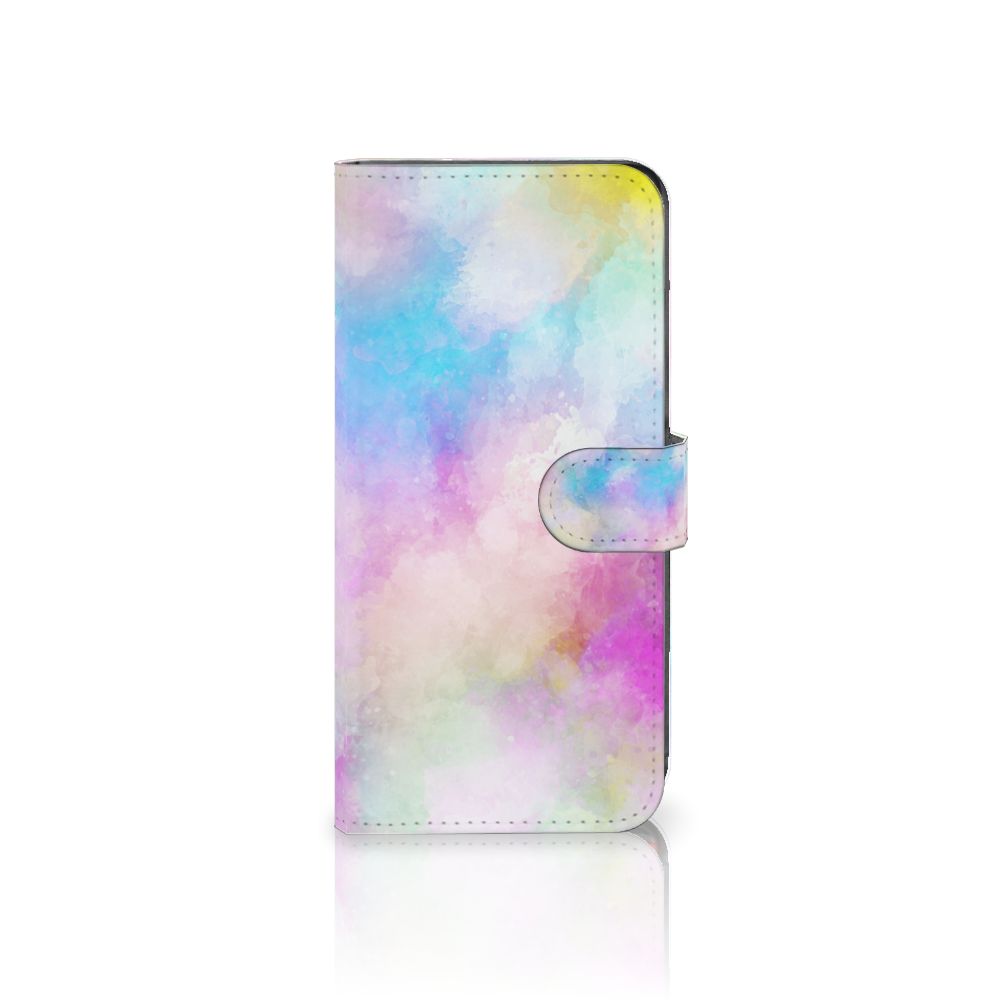 Hoesje Motorola Moto G85 Watercolor Light pasjeshouder watercolor design vooraanzicht