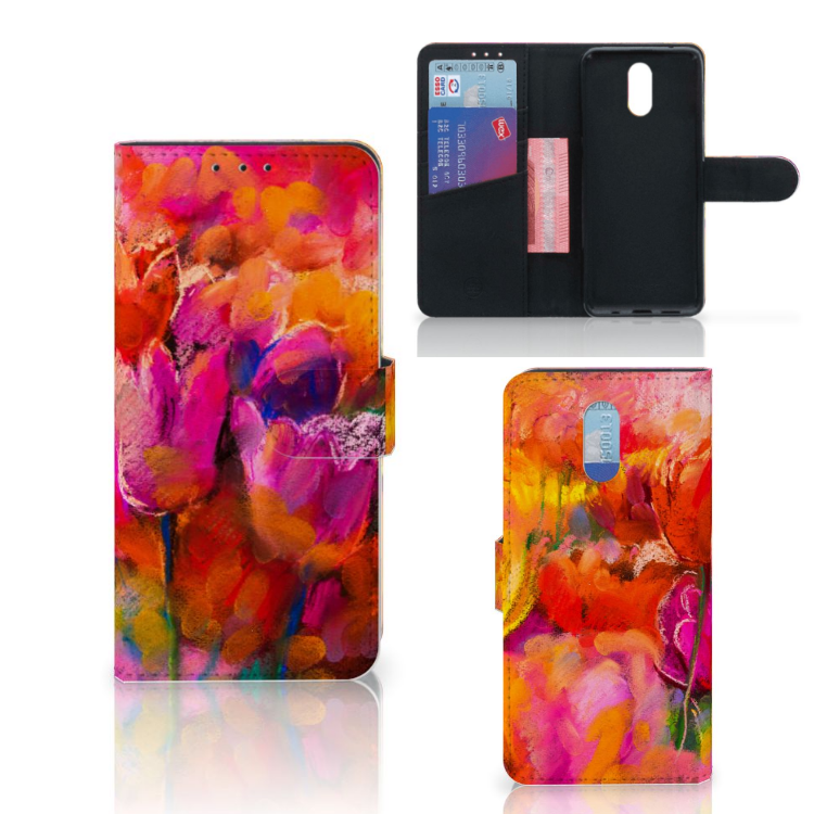 Hoesje Nokia 2.3 Tulips telefoonhoesje tulpen schuin
