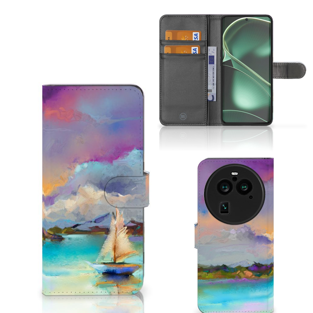 Hoesje OPPO Find X6 Pro Boat designnaam boot abstract aanzicht