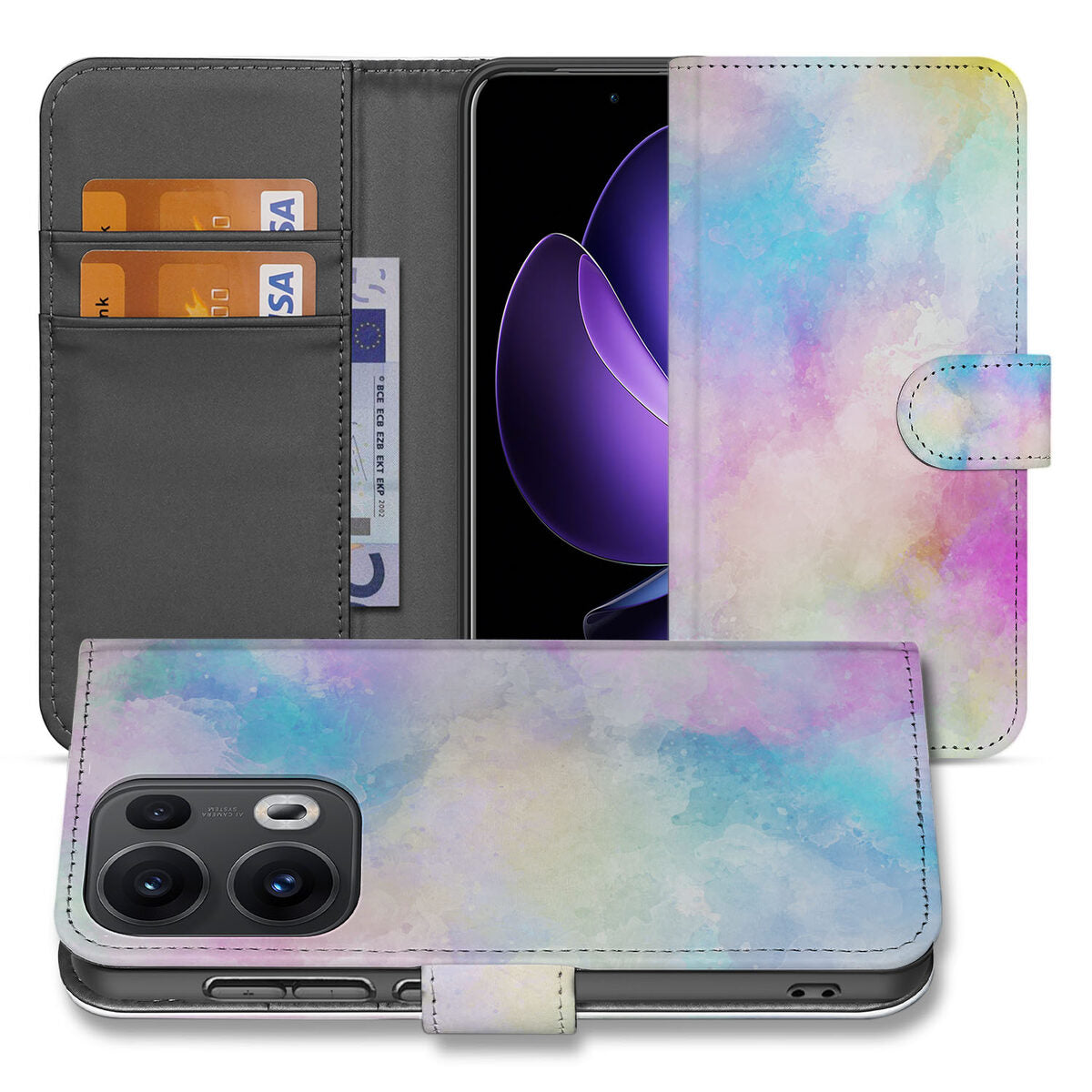 Hoesje OPPO Reno 13 Pro Watercolor Light hoesje watercolor light vooraanzicht