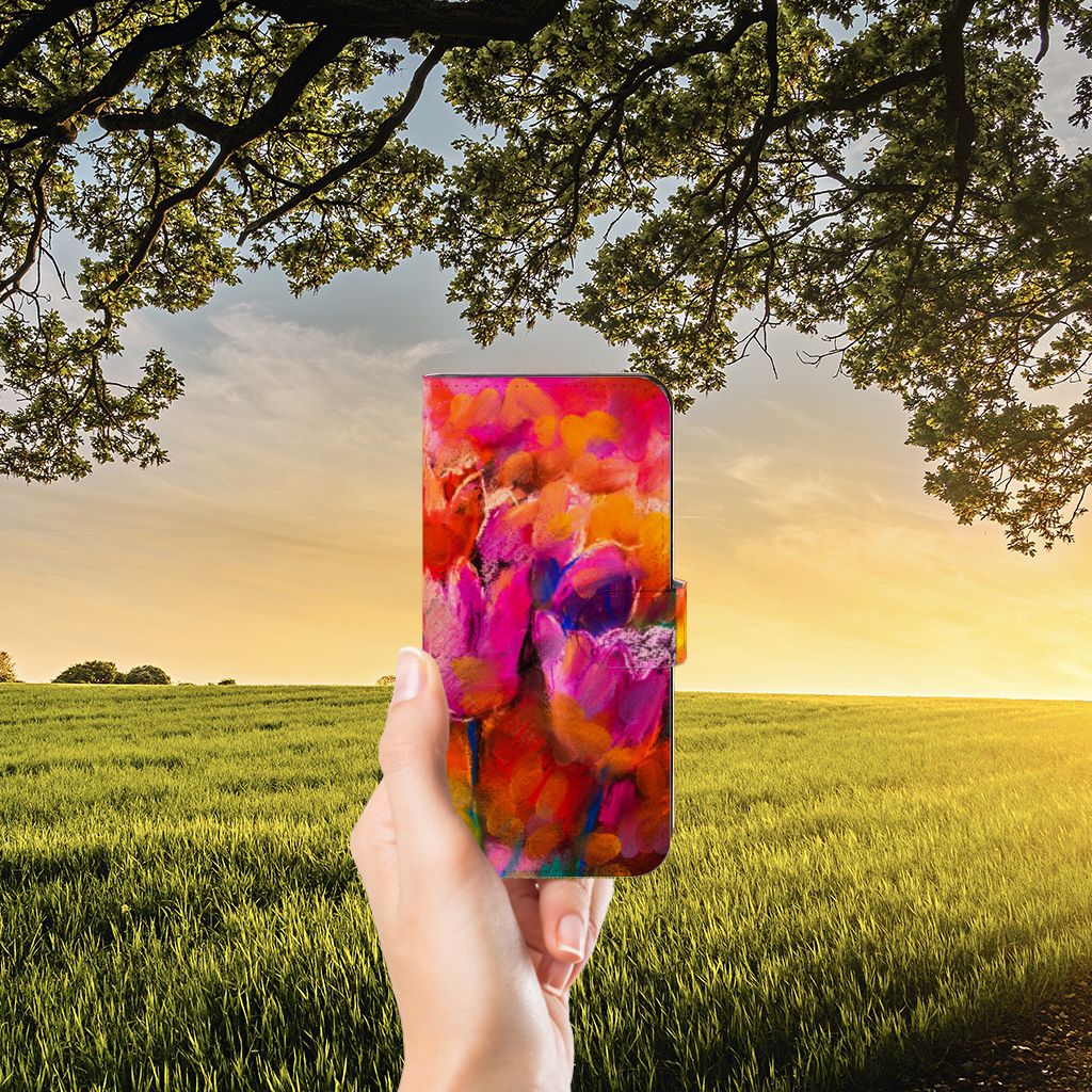 Hoesje OPPO Reno8 T 5G Tulips smartphonehoes kleurrijk design tulpen aanzicht