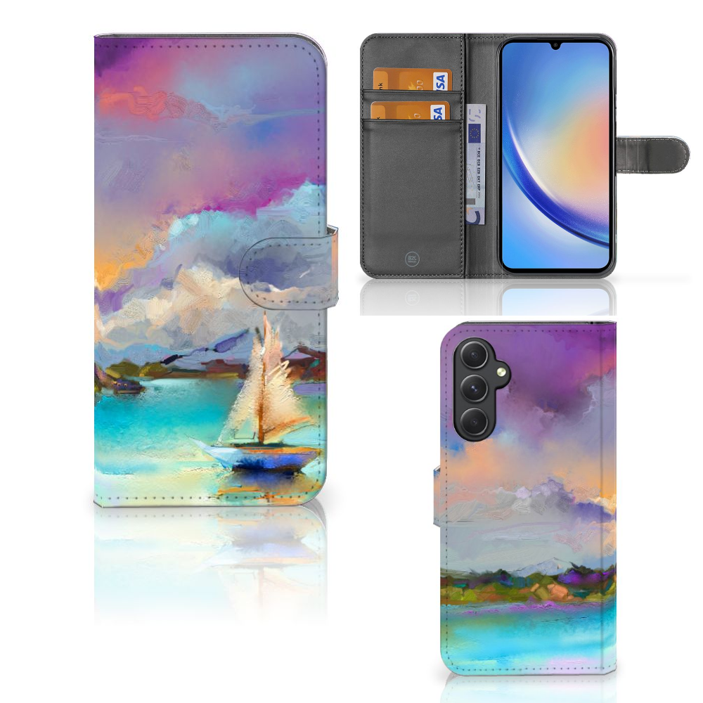 Hoesje Samsung Galaxy A24 4G Boat designboot 3D aanzicht