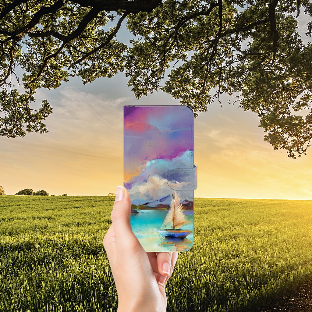Hoesje Samsung Galaxy M14 Boat designnaam boot kunst hand uitzicht