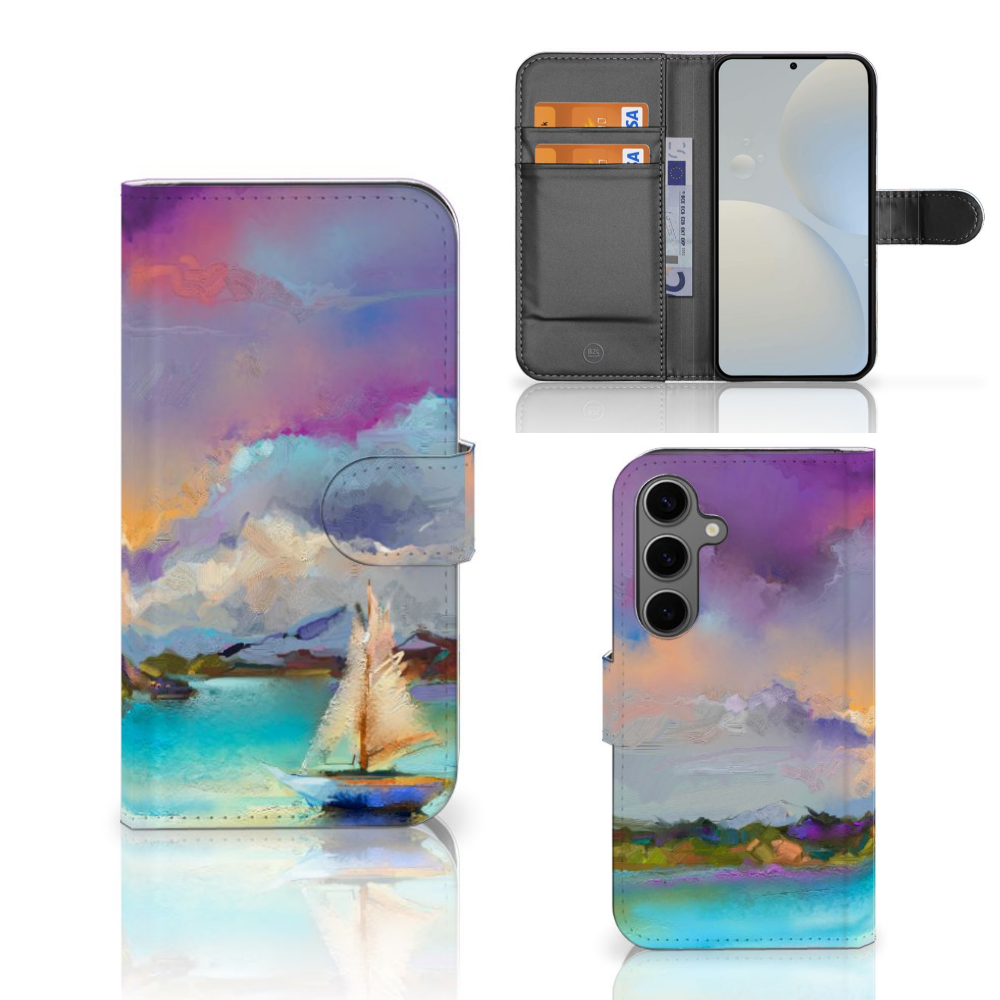 Hoesje Samsung Galaxy S25 Boat artistiek design boot abstract aanzicht