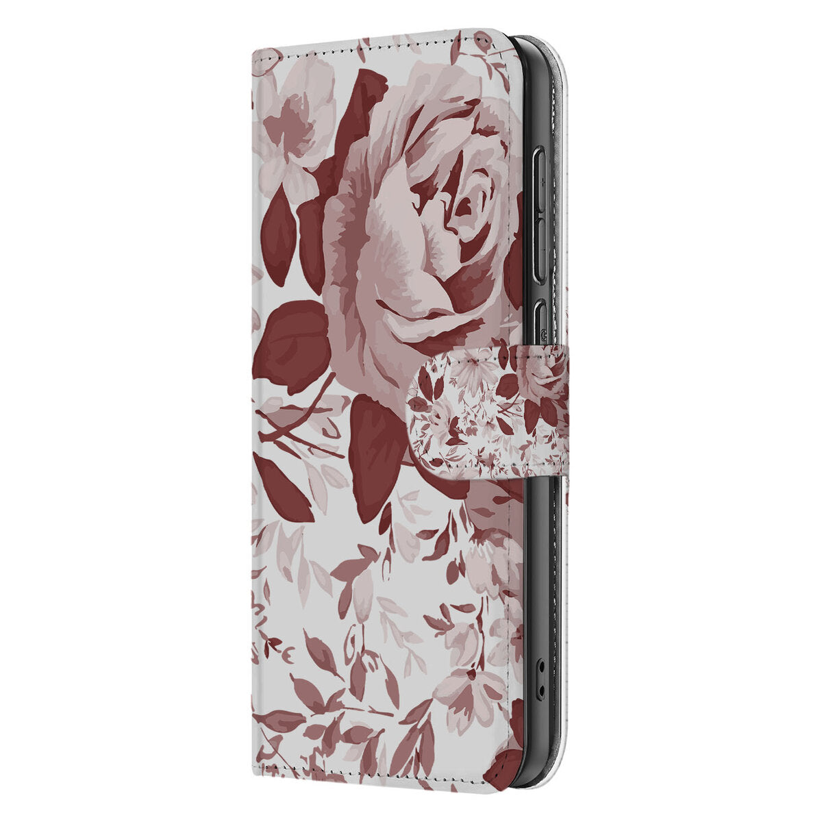 Samsung Galaxy S25 Edge hoesje Watercolor Flowers zijkant