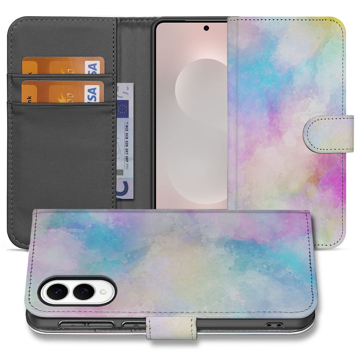 Hoesje Samsung Galaxy S25 Edge Watercolor Light beschermhoes minimalistisch aquarel voorkant achterkant