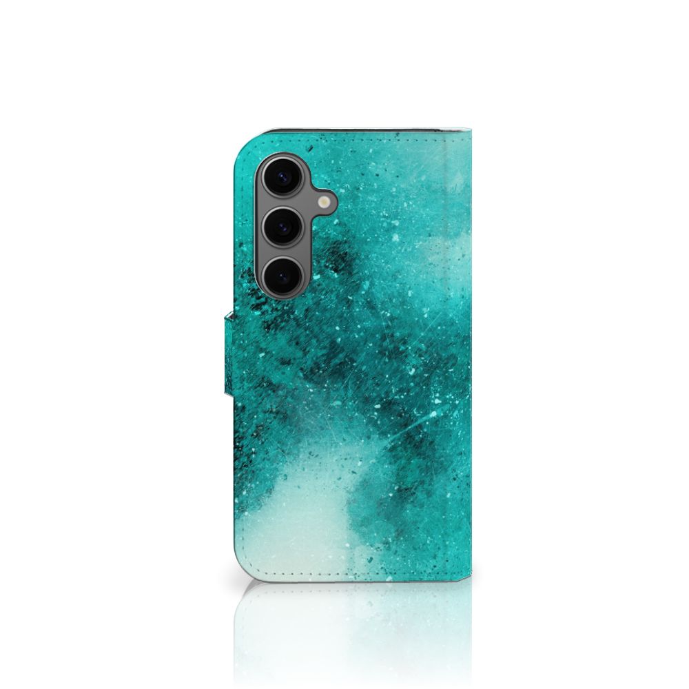 Hoesje Samsung Galaxy S25 Painting Blue design blauw palet aanzicht