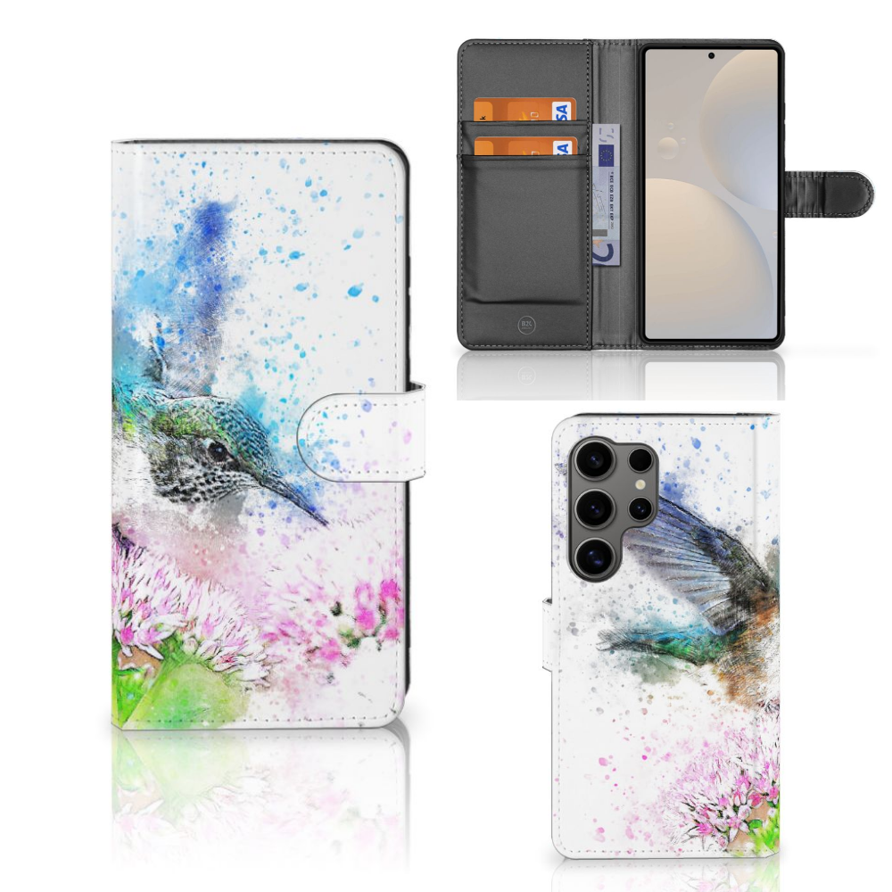 Hoesje Samsung Galaxy S25 Ultra Vogel pasjes kolibrie bloem aanzicht