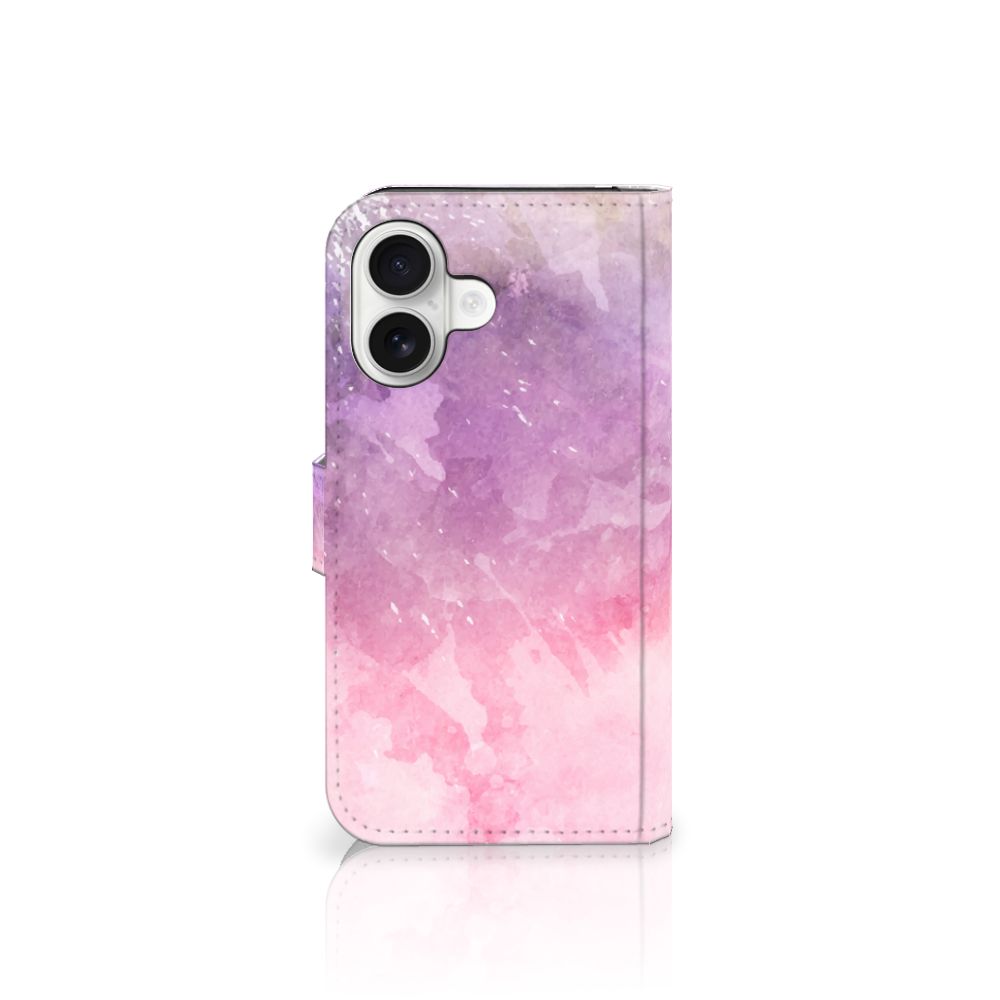 Apple iPhone 16 Hoesje Pink Purple Paint zijaanzicht
