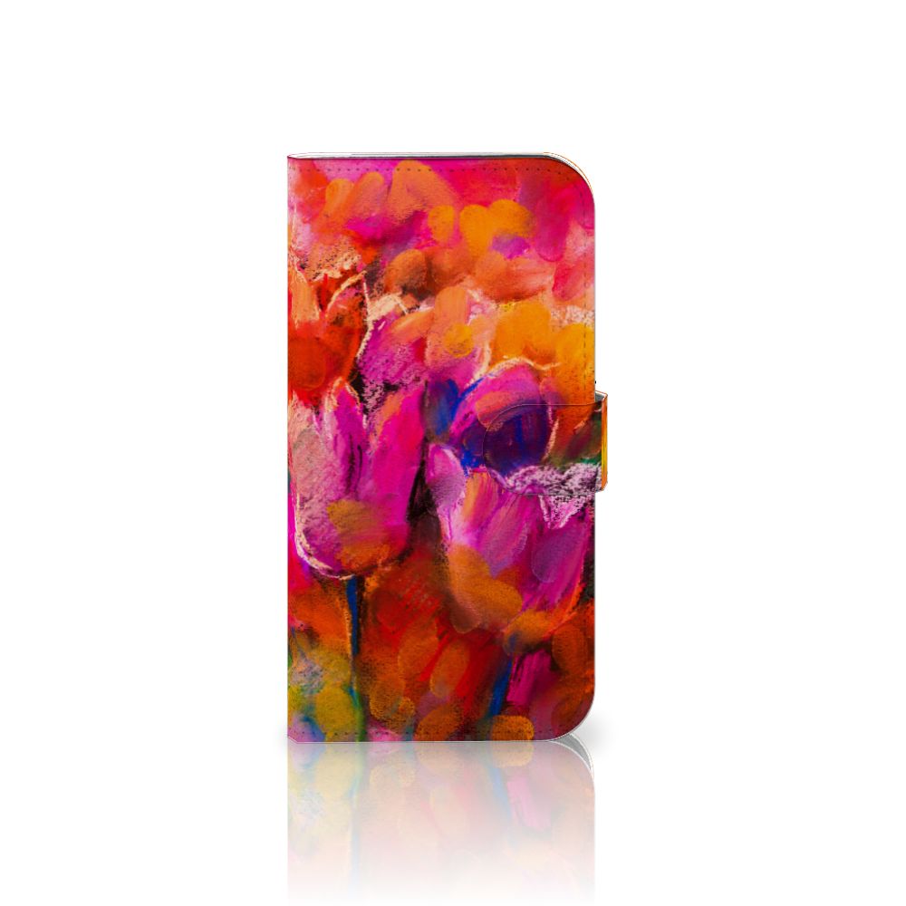 Apple iPhone 16 Plus hoesje Tulips voorkant kleurrijk ontwerp