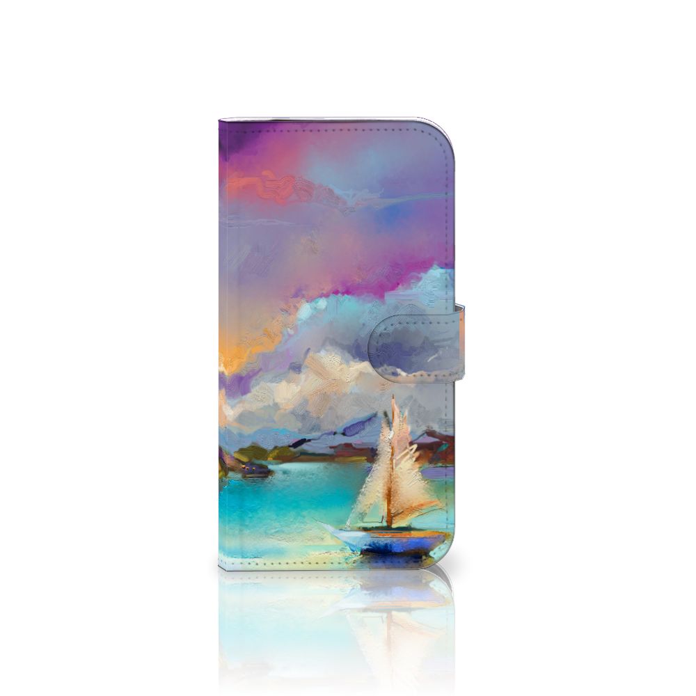 Hoesje iPhone 16 Pro Max Boat kunststof boot abstract design voorkant