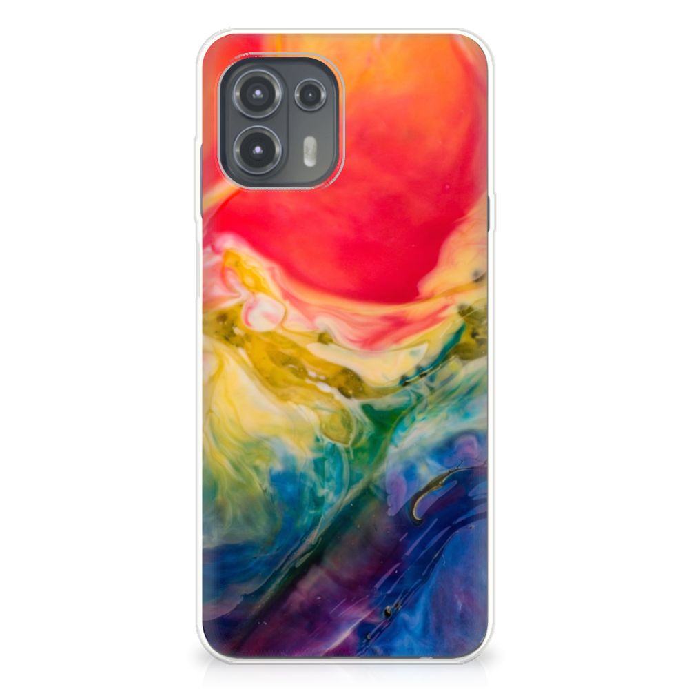 Motorola Edge 20 Lite Hoesje maken Watercolor Dark achterkant
