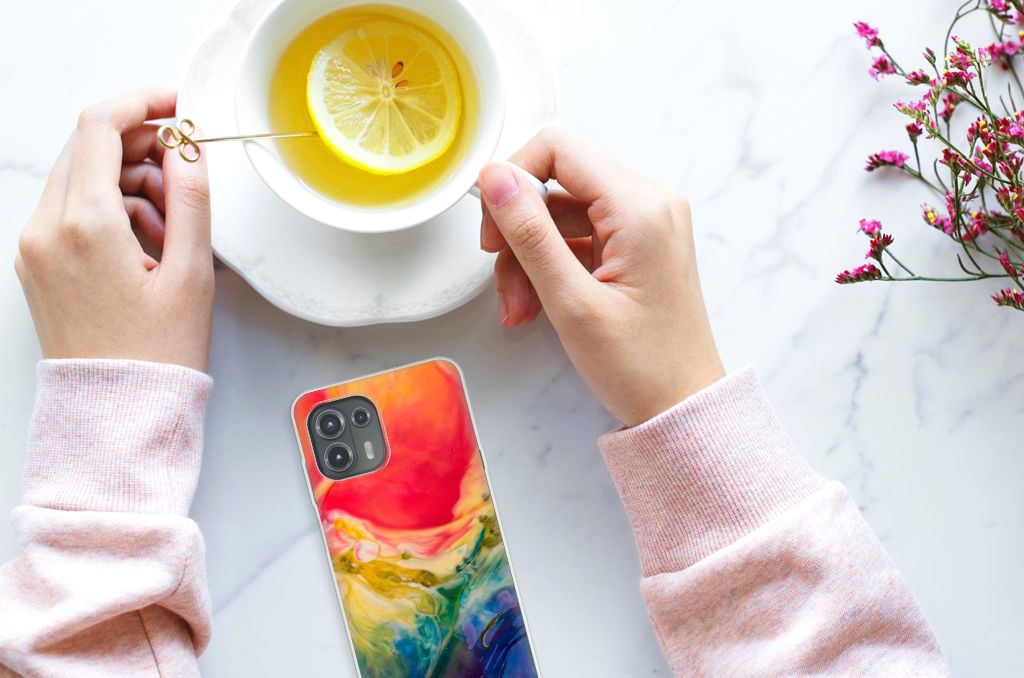 Hoesje maken Motorola Edge 20 Lite Watercolor Dark telefoonhoesje bovenaanzicht