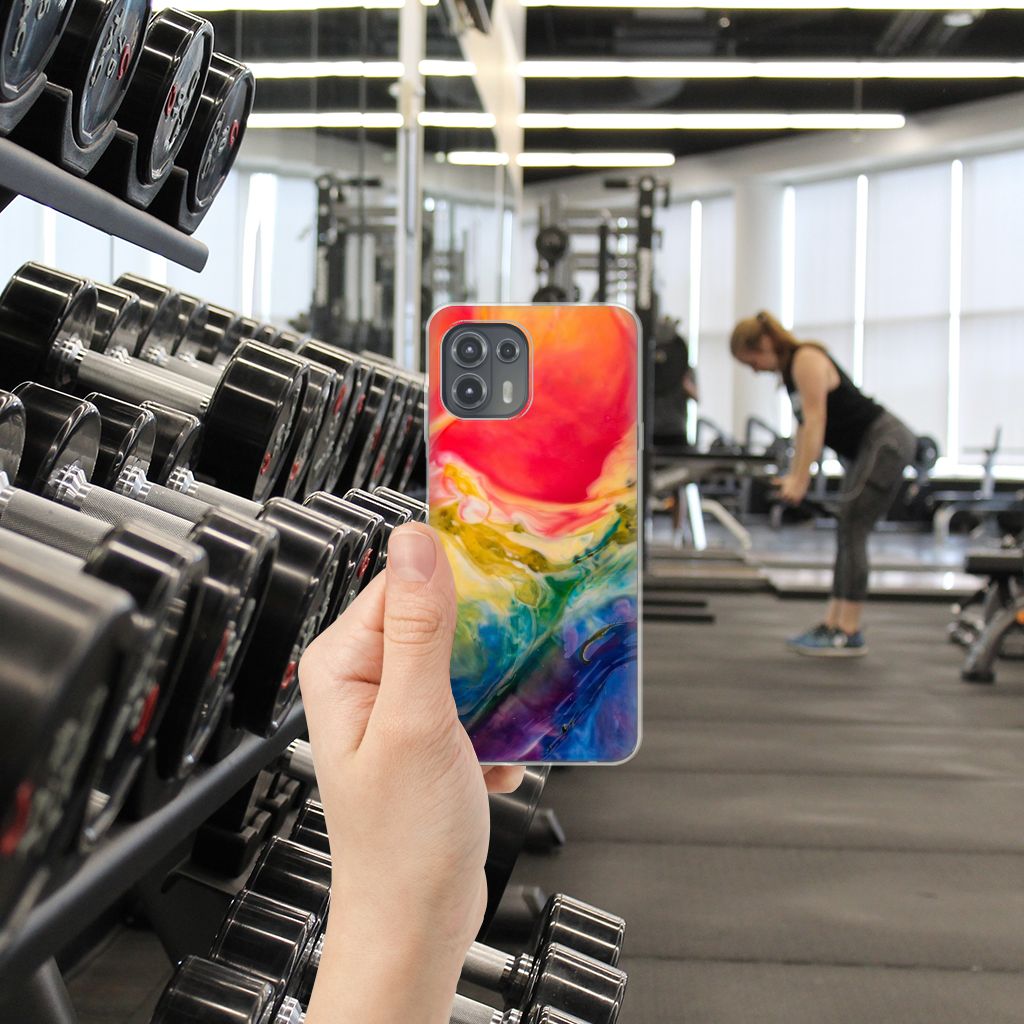 Hoesje maken Motorola Edge 20 Lite Watercolor Dark telefoonhoesje design voorkant