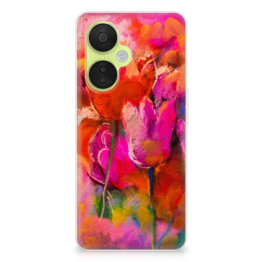 OnePlus Nord CE 3 Lite hoesje maken Tulips achterkant