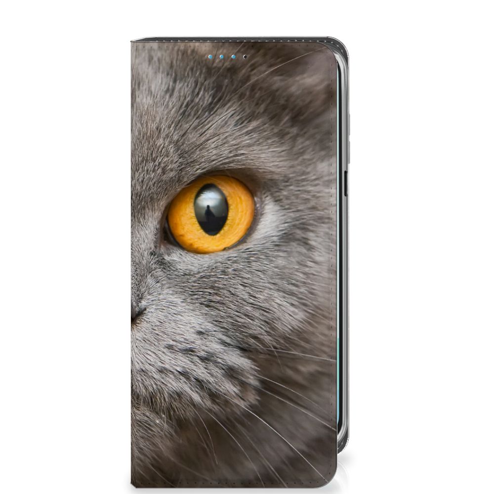 Hoesje maken Samsung Galaxy A16 5G/4G Britse Korthaar design kat close-up