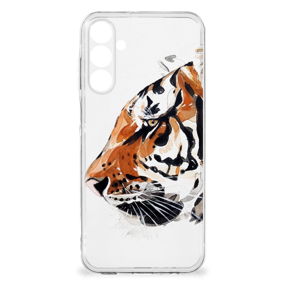 Samsung Galaxy A16 hoesje maken Watercolor Tiger zijaanzicht