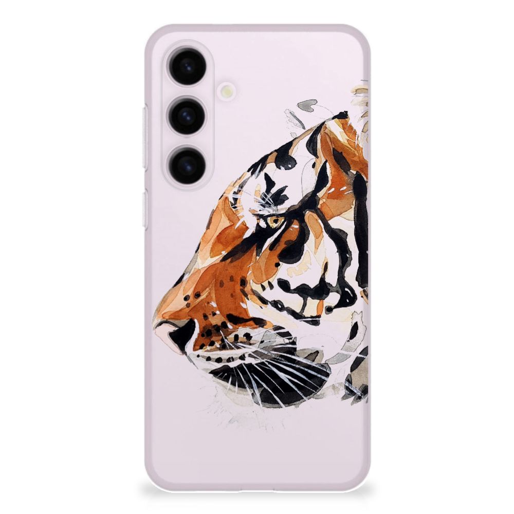 Samsung Galaxy S24 Plus Hoesje maken Watercolor Tiger voorkant
