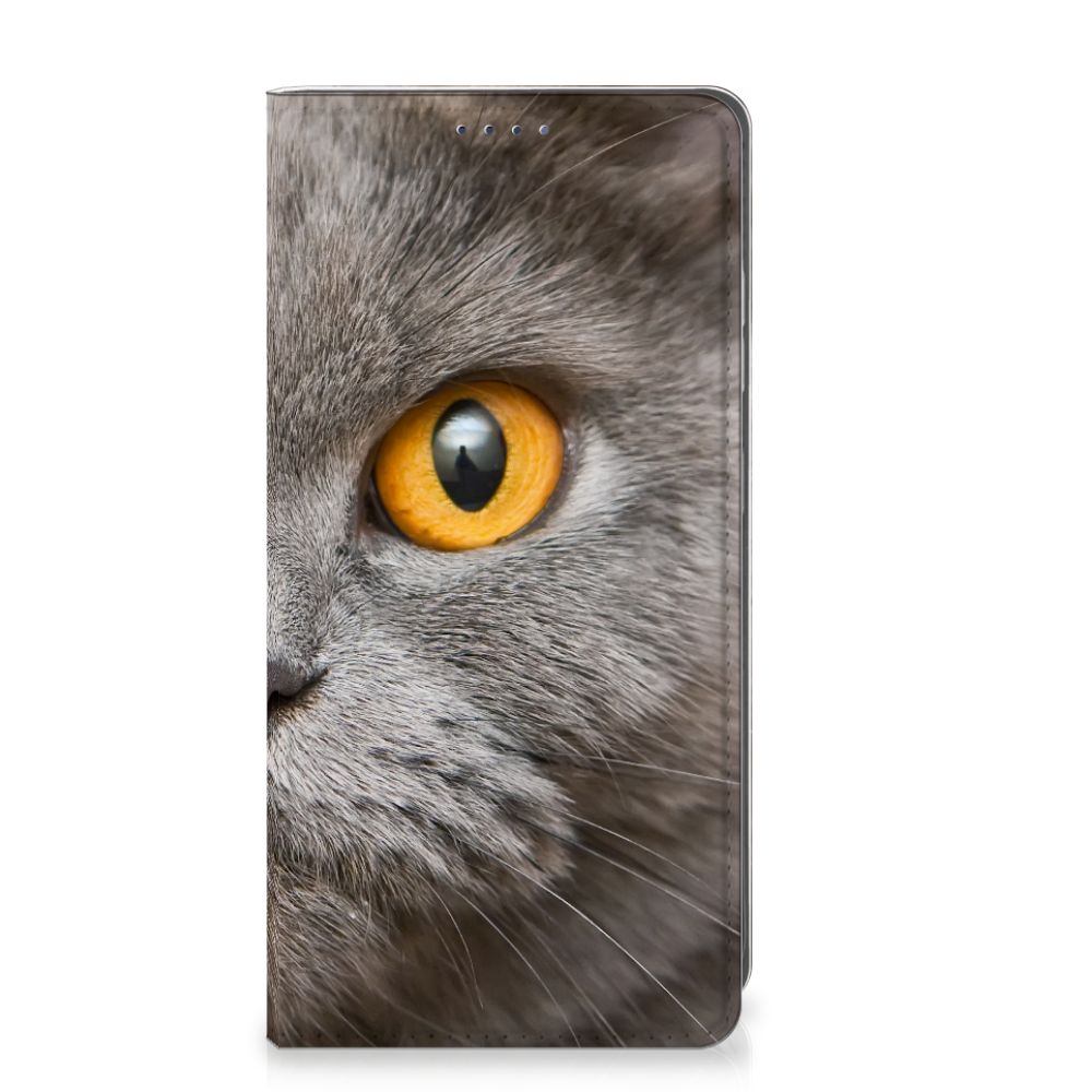 Hoesje maken Samsung Galaxy S25 Britse Korthaar kat blik detail