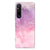 Sony Xperia 1 V hoesje maken Pink Purple Paint achterkant