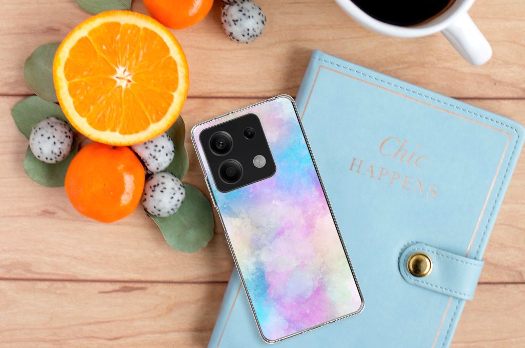 Xiaomi Redmi Note 13 5G Hoesje maken Watercolor Light achterkant