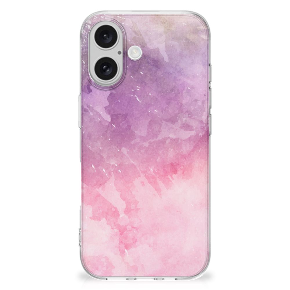 B2C Telecom iPhone 16 hoesje maken Pink Purple Paint achterkant