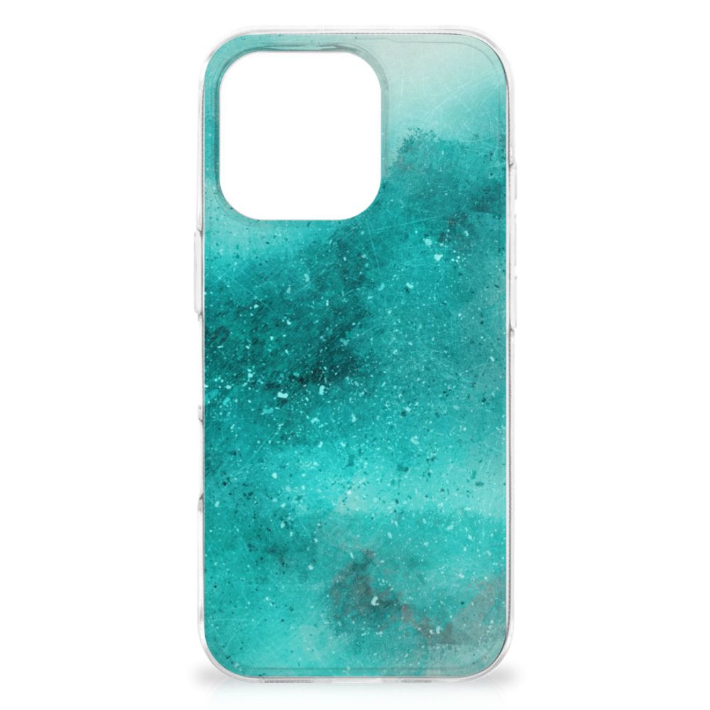 Hoesje maken iPhone 16 Pro Max Painting Blue hoesje ontwerp voorkant