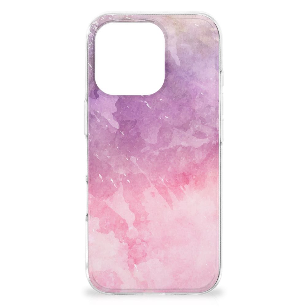 B2C Telecom iPhone 16 Pro Max hoesje maken Pink Purple Paint voorkant