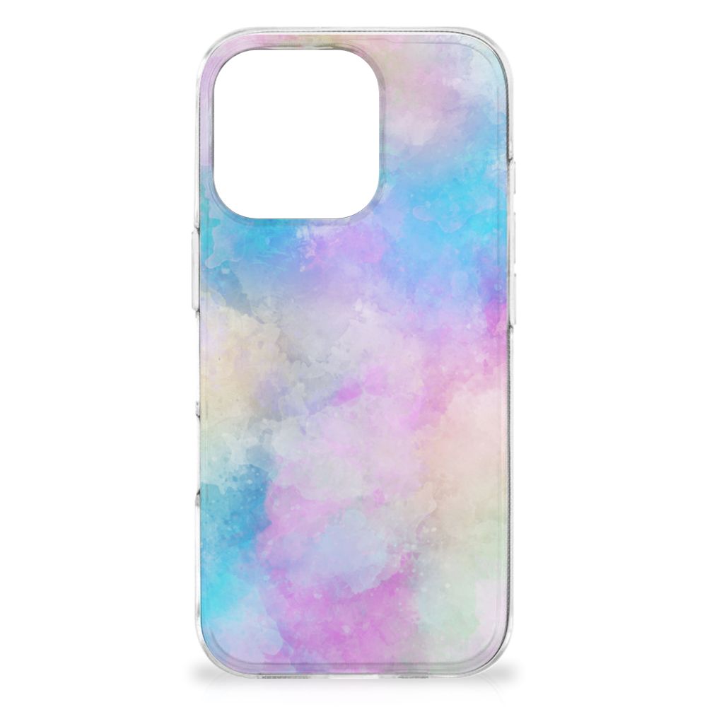 B2C Telecom iPhone 16 Pro Hoesje maken Watercolor Light achterkant