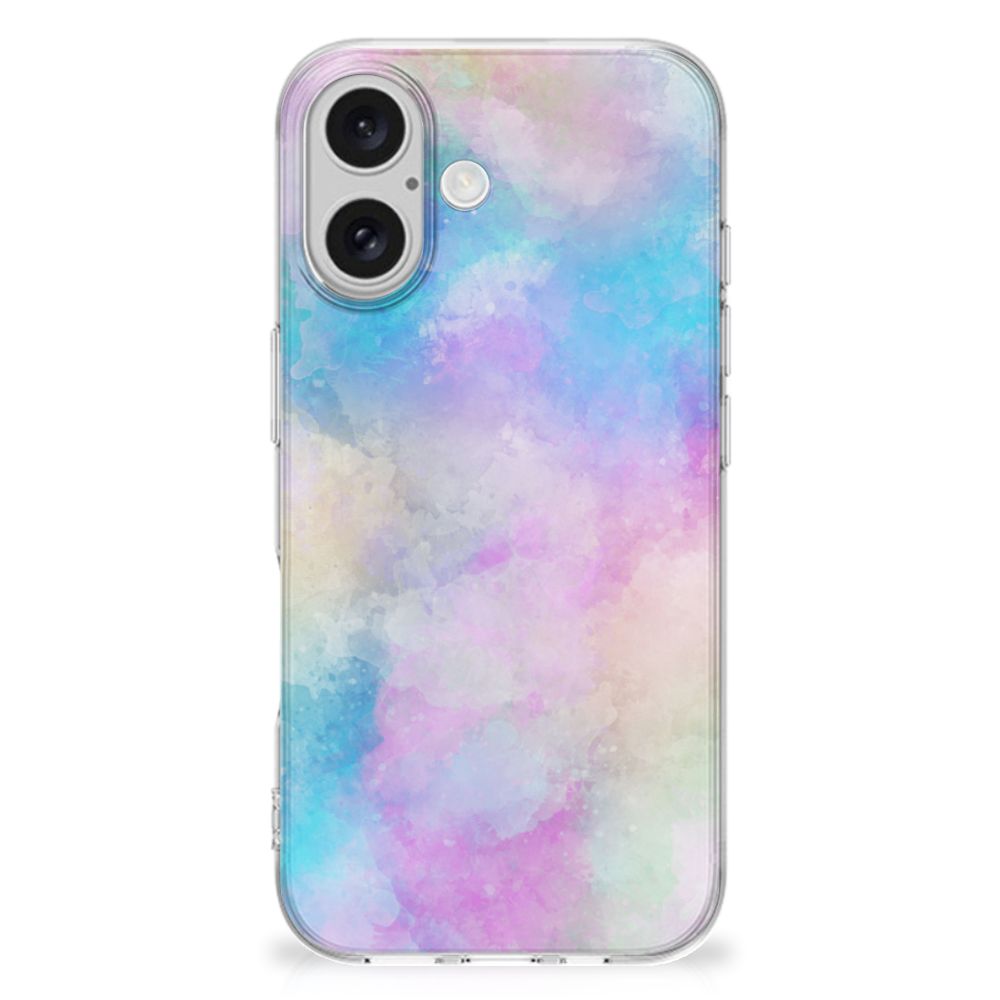 B2C Telecom iPhone 16 plus Hoesje maken Watercolor Light achterkant