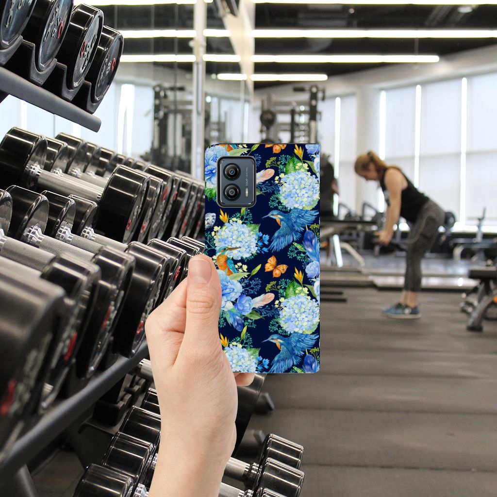 Motorola Moto G53 Hoesje maken IJsvogel zijaanzicht