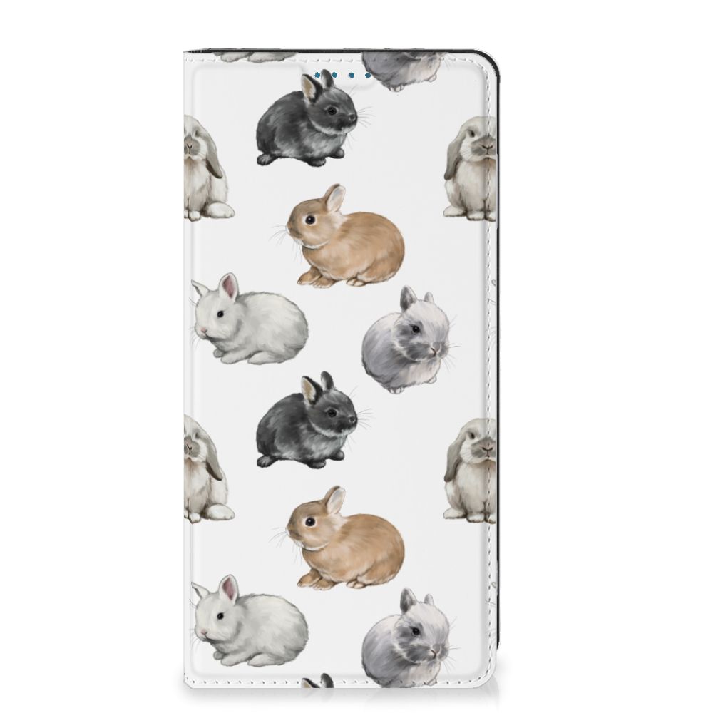 Motorola Moto G53 Hoesje maken Konijntjes design voorkant