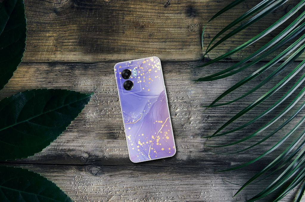 Hoesje maken voor OPPO A77 | A57 5G Watercolor Paars