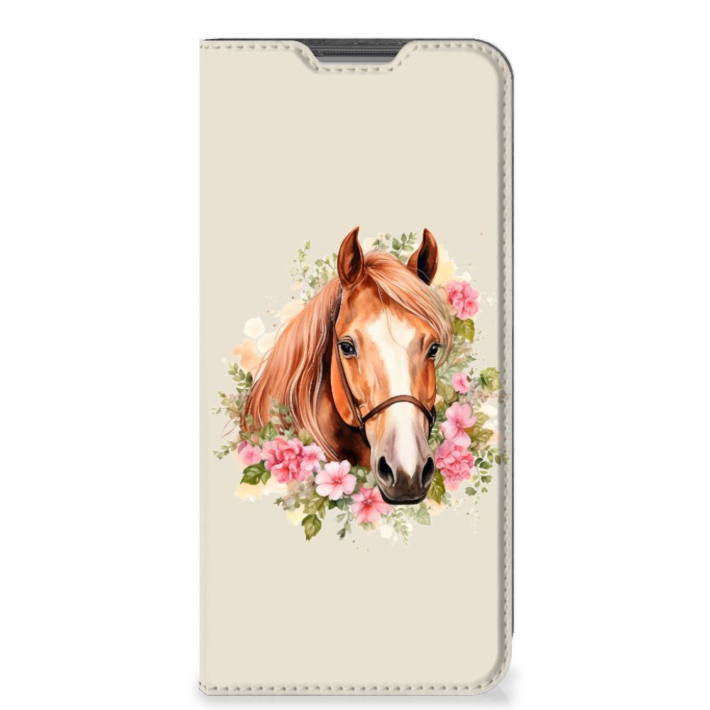 Hoesje maken voor OPPO A96 | A76 Paard paardenbloemen voorkant