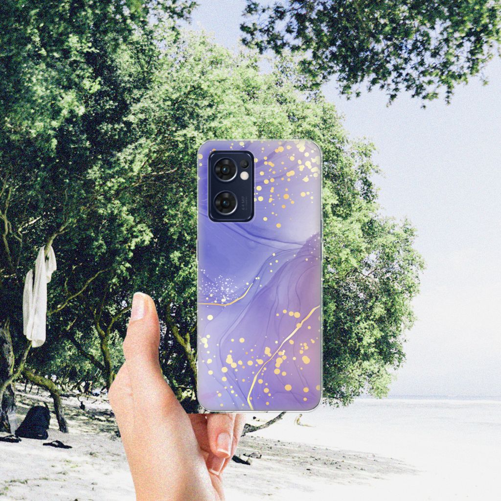 Hoesje maken voor OPPO Reno 7 5G | Find X5 Lite Watercolor Paars