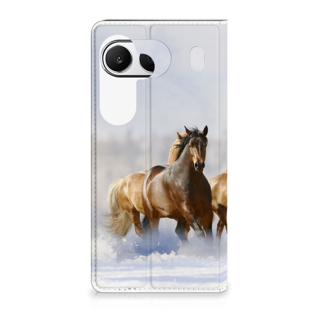 OnePlus Nord 4 Hoesje maken Paarden design voorkant