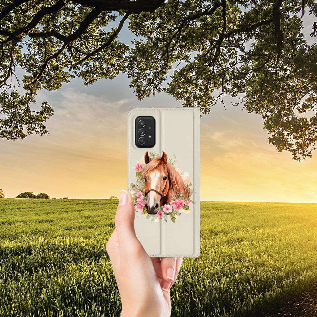 Samsung Galaxy A03s Hoesje maken Paard hand uitzicht