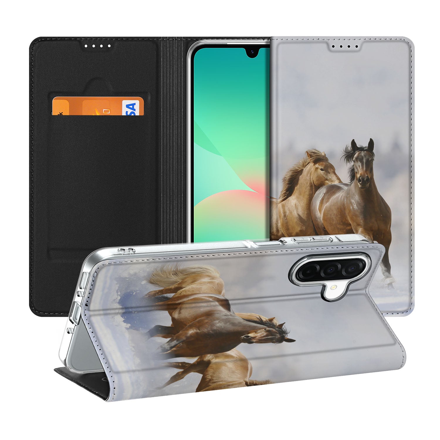 Samsung Galaxy A26 Hoesje maken Paard voorkant en binnenkant