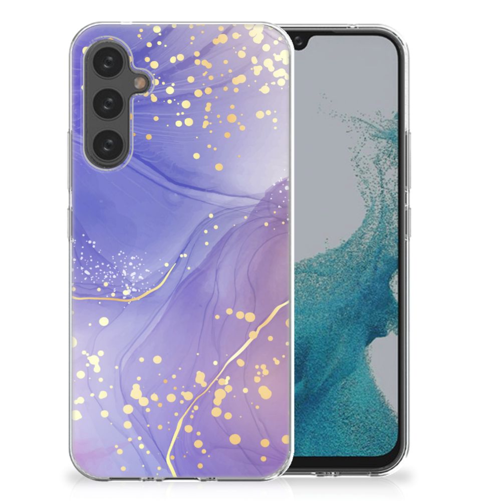 Samsung Galaxy A34 Hoesje maken Watercolor Paars achterkant