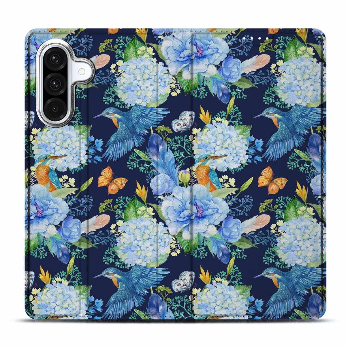 Samsung Galaxy A56 A36 Hoesje maken IJsvogel design aanzicht